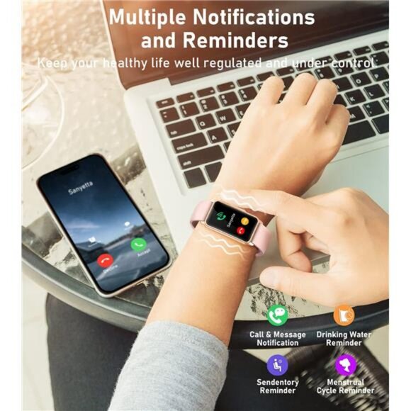 Smart Watch Health Fitness Tracker with 24/7 Heart Rate  Sleep Monitor - Picture 6 of 8